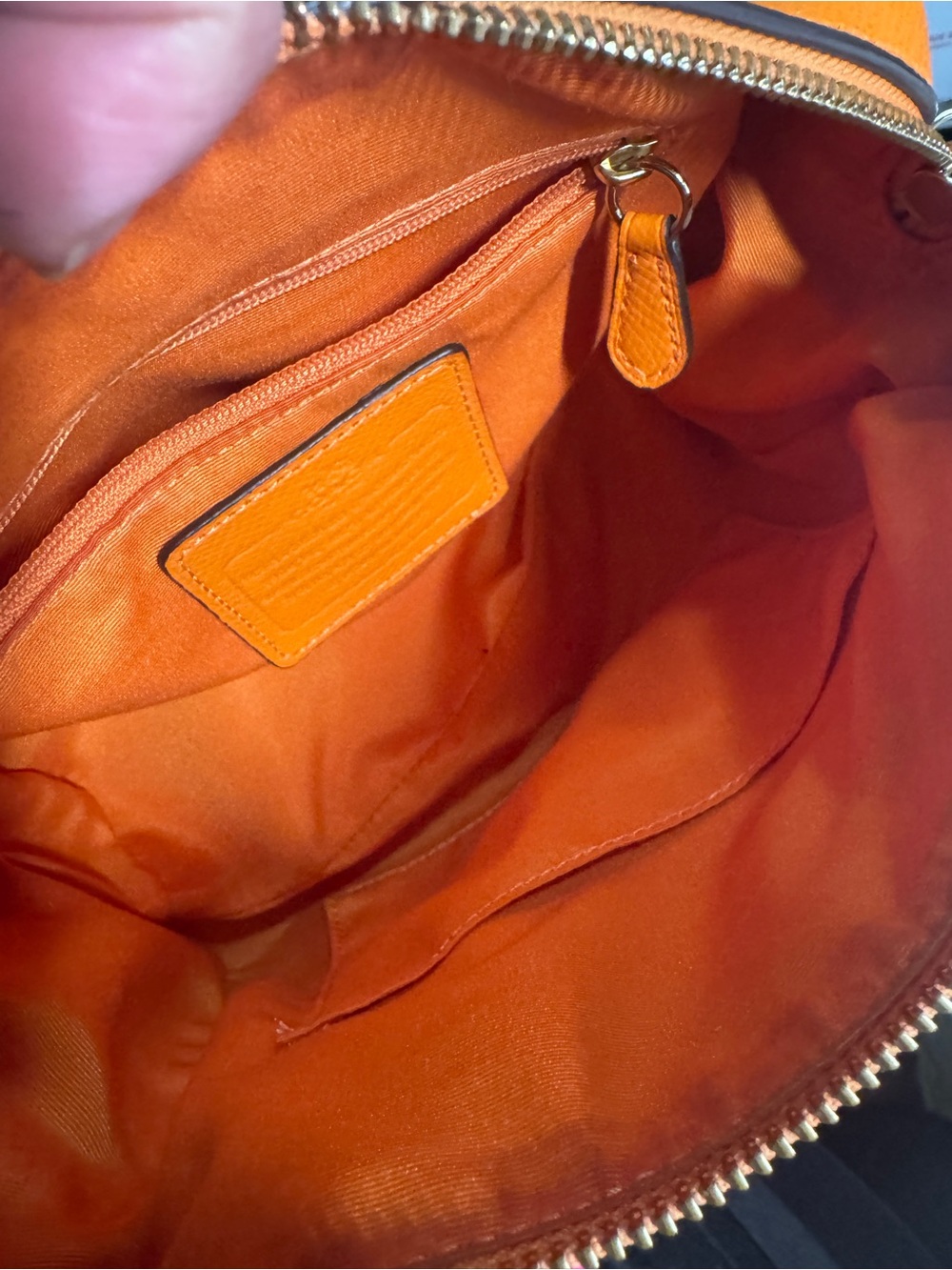 Coach mini Bennett Orange and Pink colorblock Leather Satchel - Picture 11 of 16